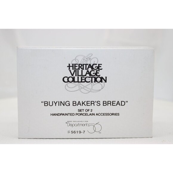 Dept 56 Alpine Village - Buying Bakers Bread - Picture 1 of 2